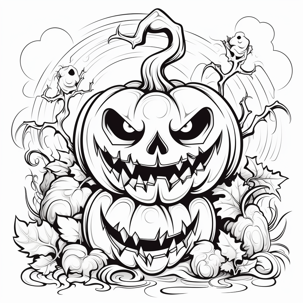 Halloween pumpkin coloring book