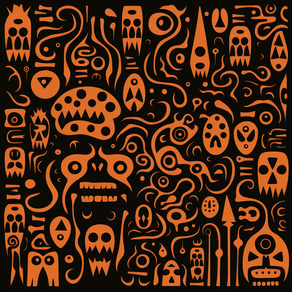 Two-Tone Halloween Stencil Pattern