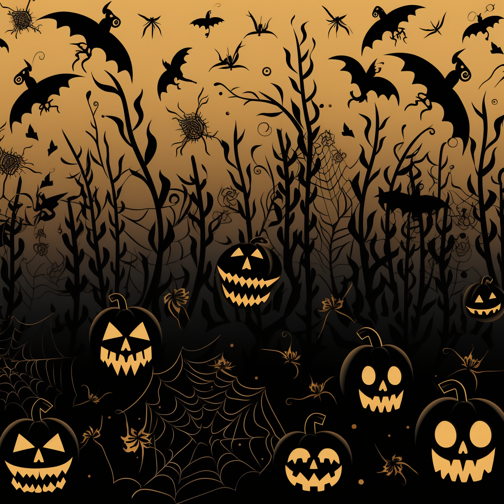 Halloween stencil pattern on plain background