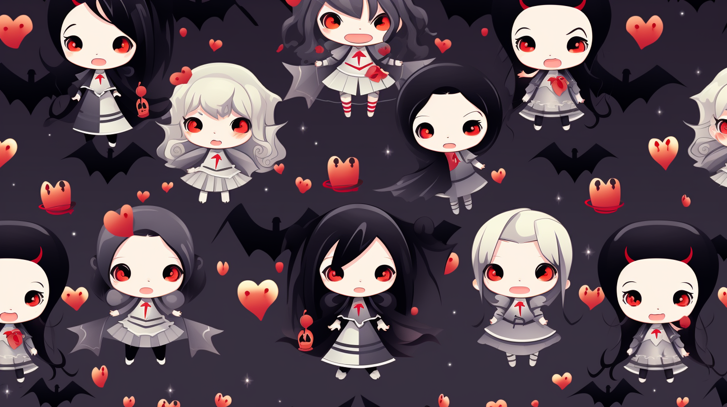 Adorable Halloween Vampire Wallpaper