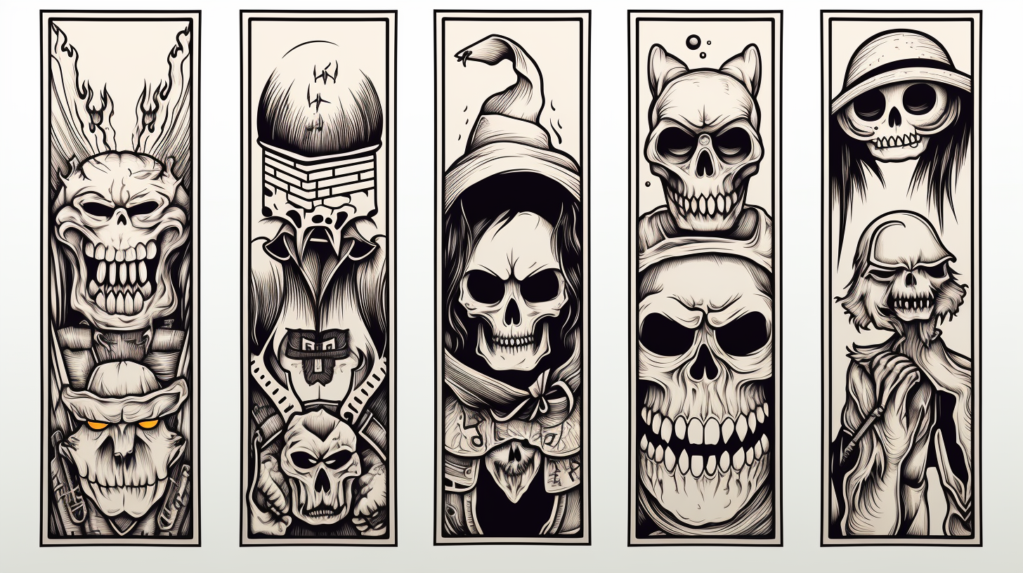 Halloween character bookmarks