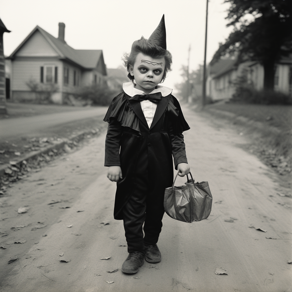 Child in Halloween costume