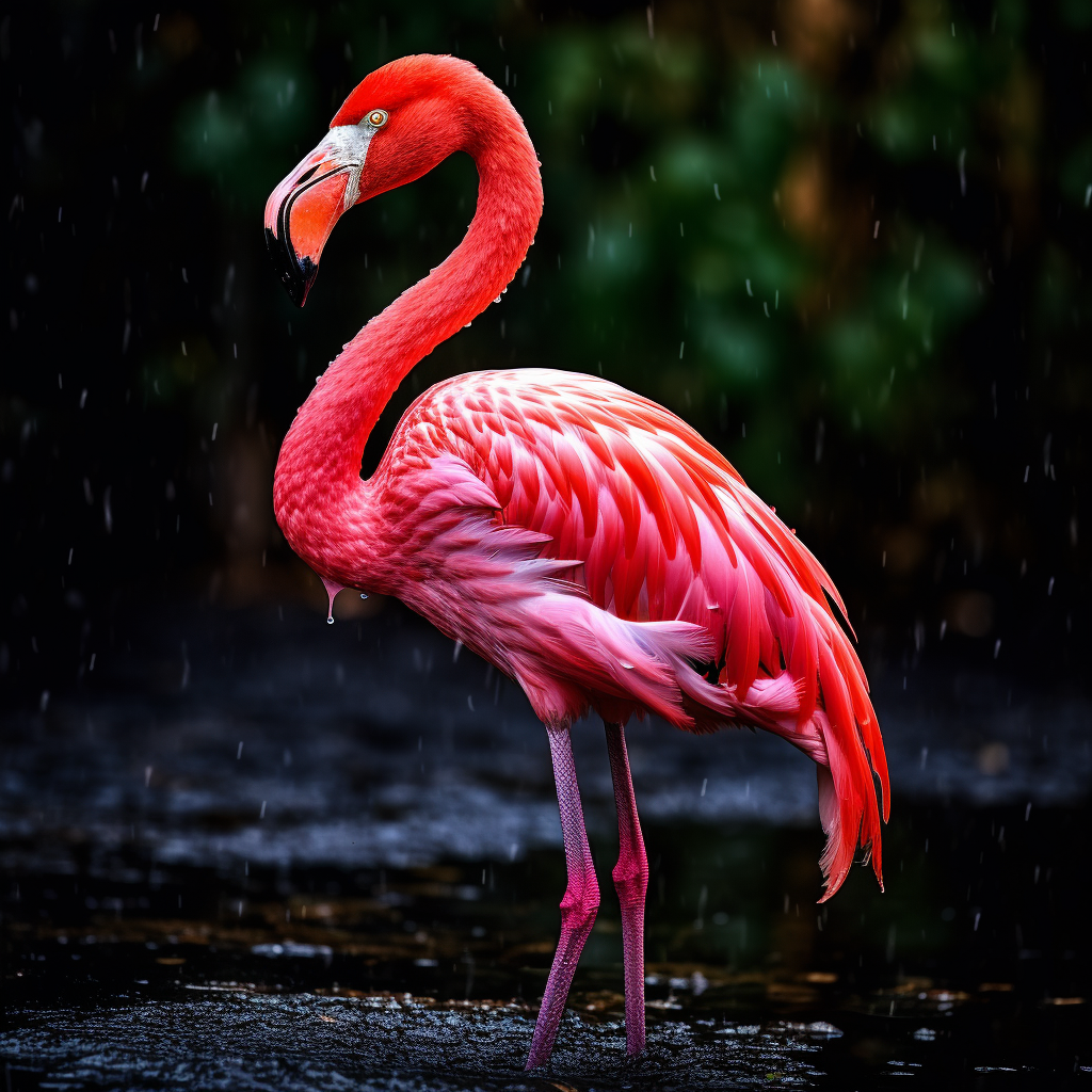 Colorful Halloween Flamingo Yard Decoration