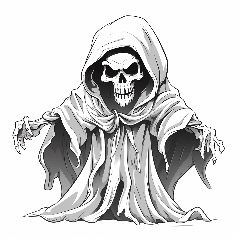 Urban Halloween Grim Reaper Cartoon