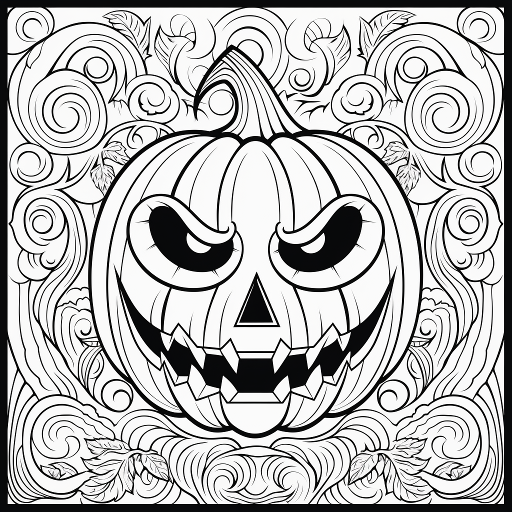 Adorable Halloween pumpkin illustration