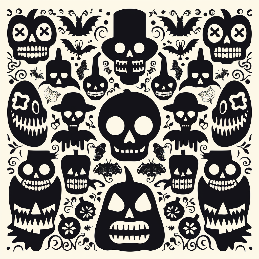 Halloween stencil patterns for spooky decorations