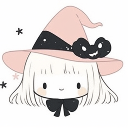 Adorable Halloween Witch Girl Emoji