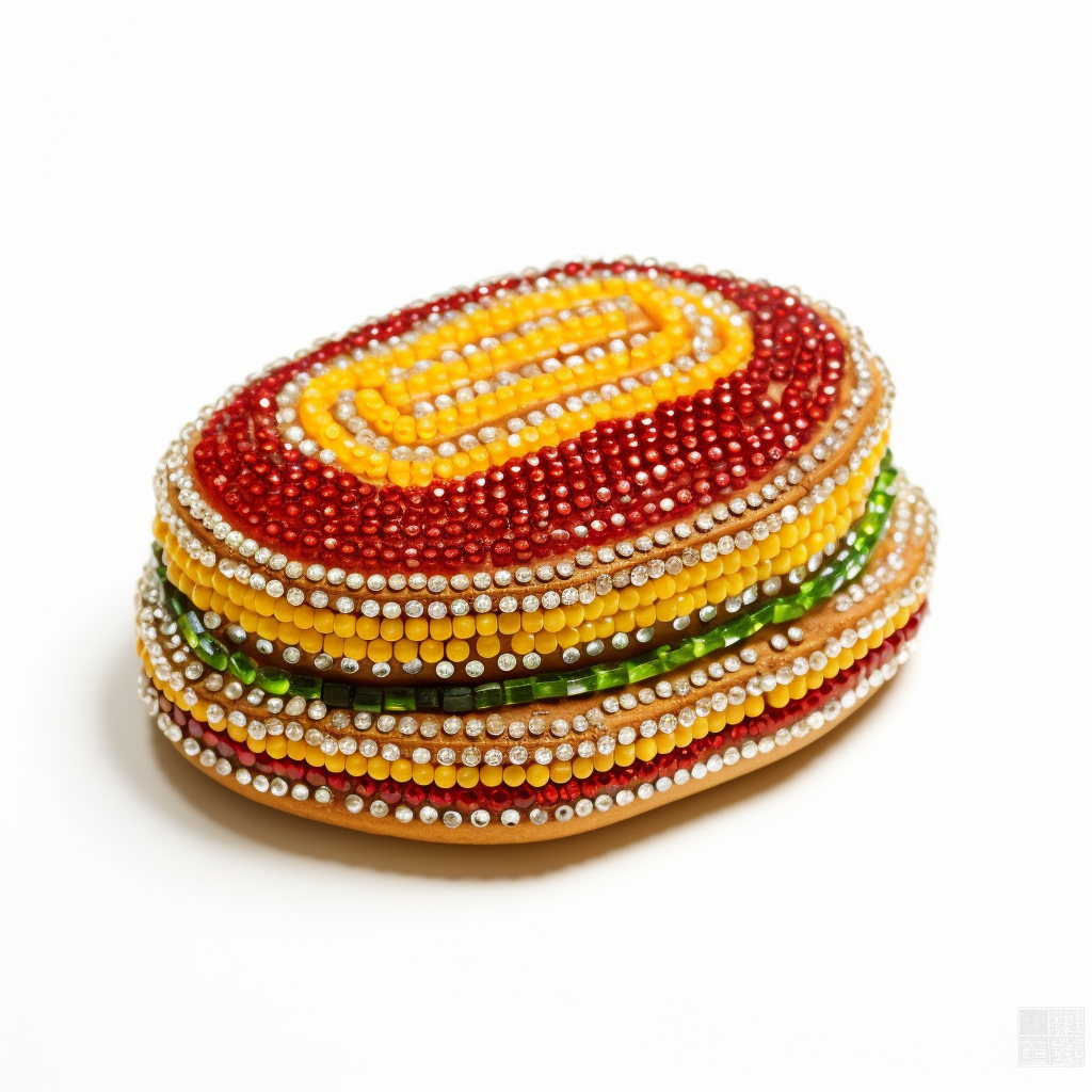 Stylish Hamburger Bead Brooch