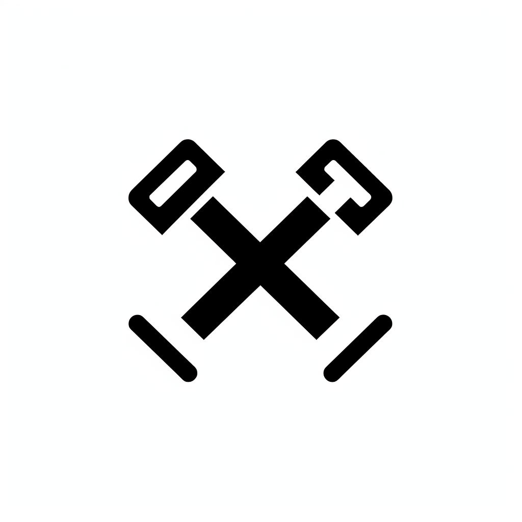 Icon of crossed hammer and wrench