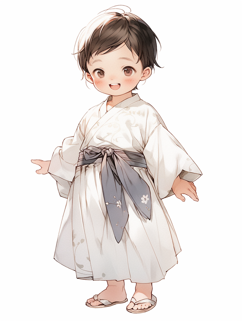 Little Boy in Hanbok Summer Costume  ?