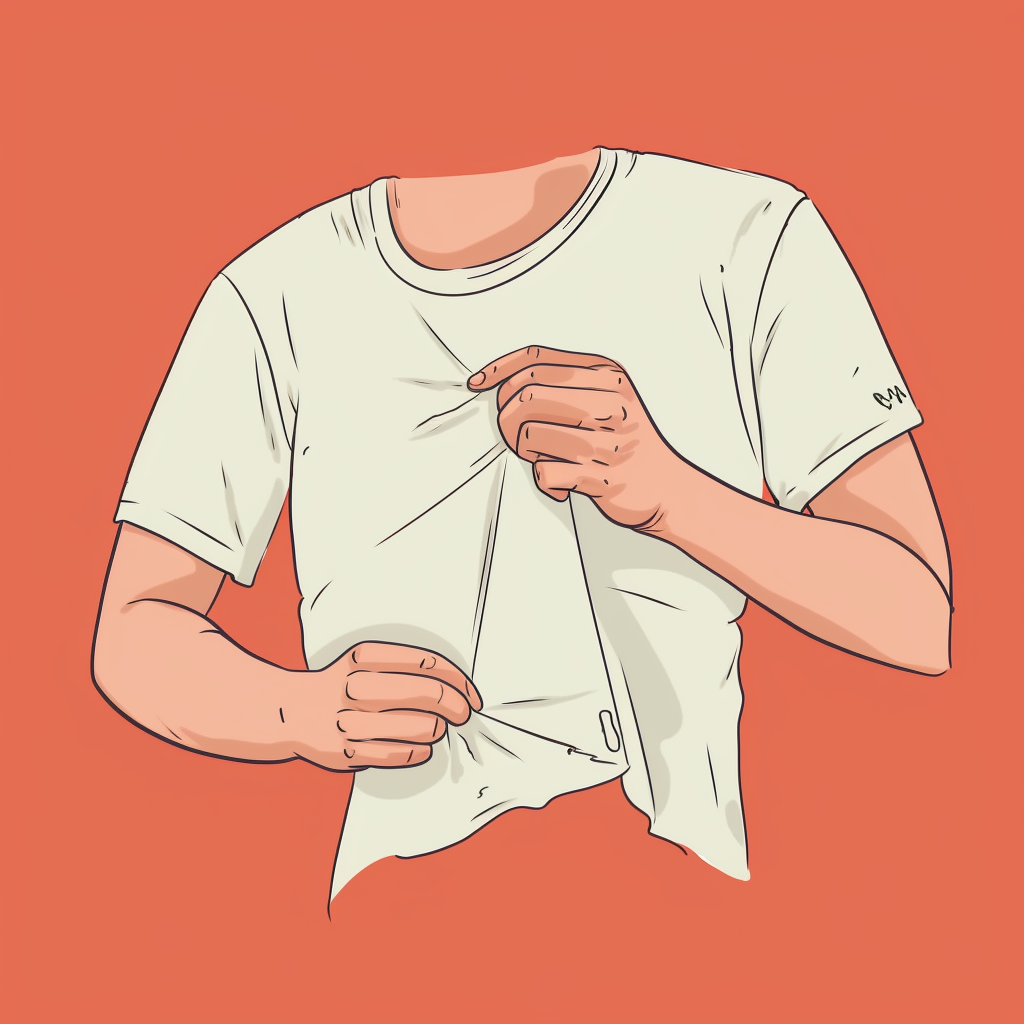 Hand drawing a t-shirt in minimalist design