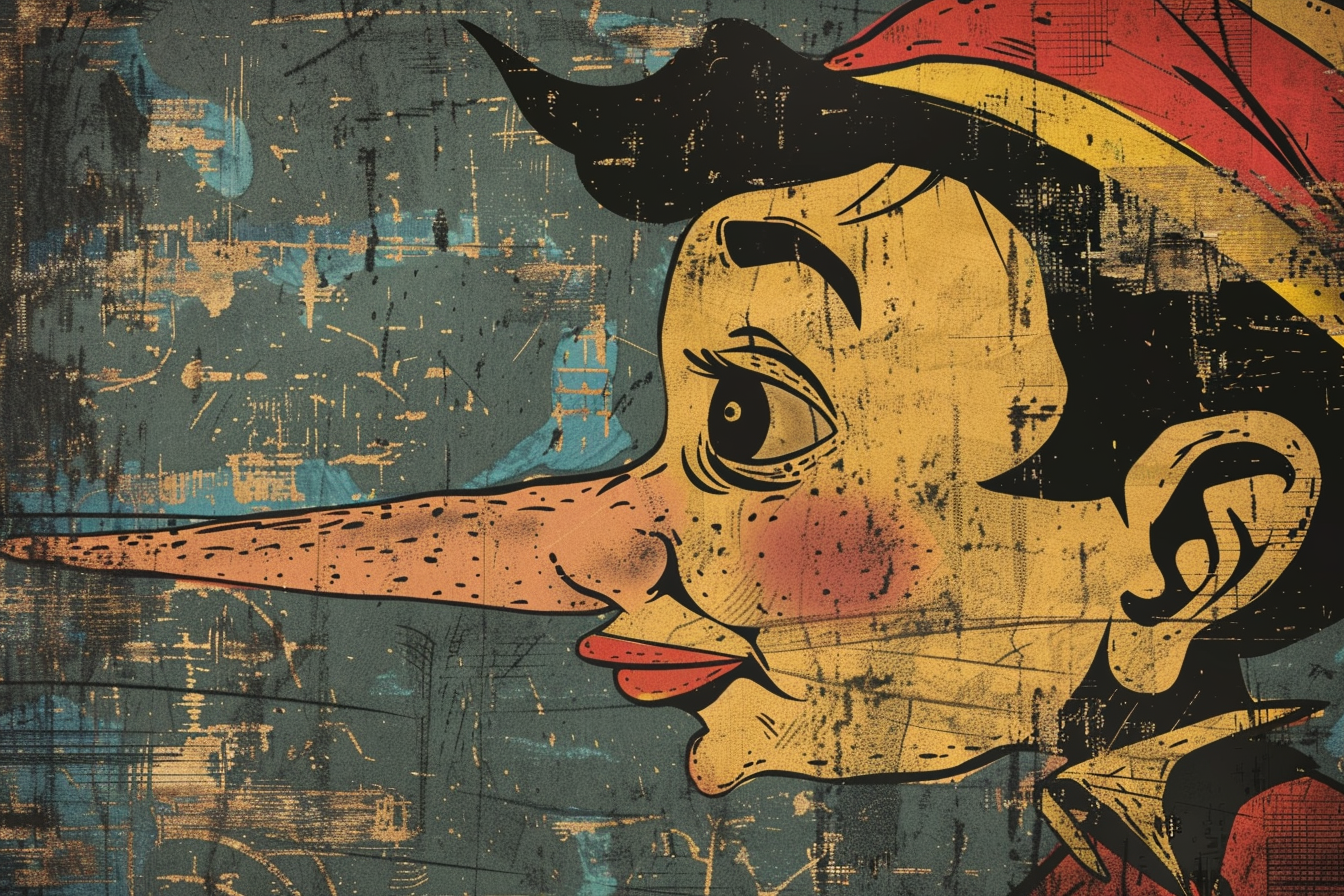 Stylized Pinocchio Dark Fantasy Illustration