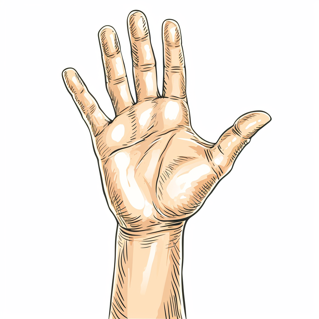 Hand high five minimal vector