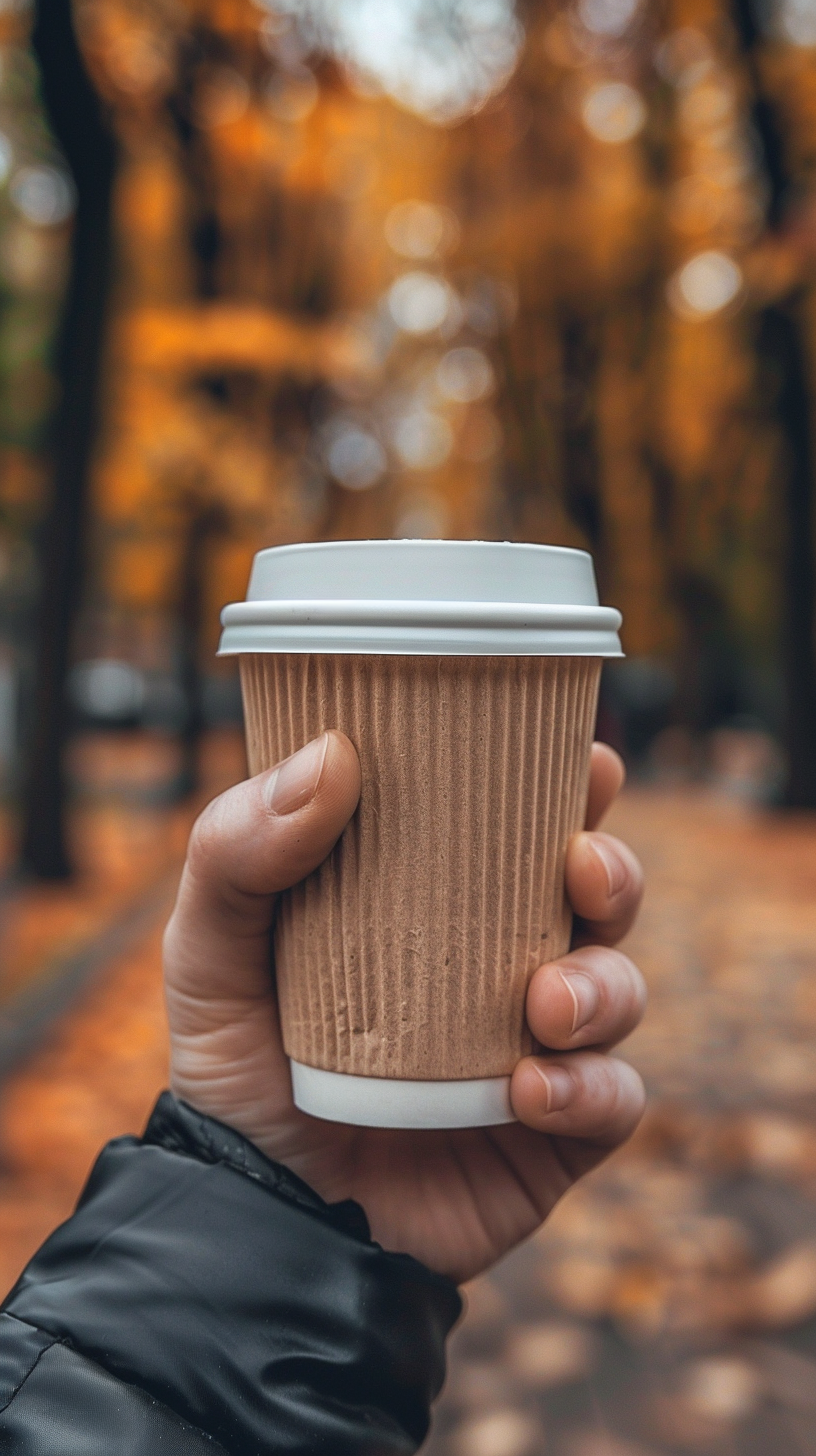 hand holding coffee cup code