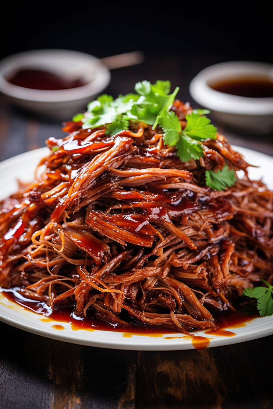 Delicious hand shredded pork meal