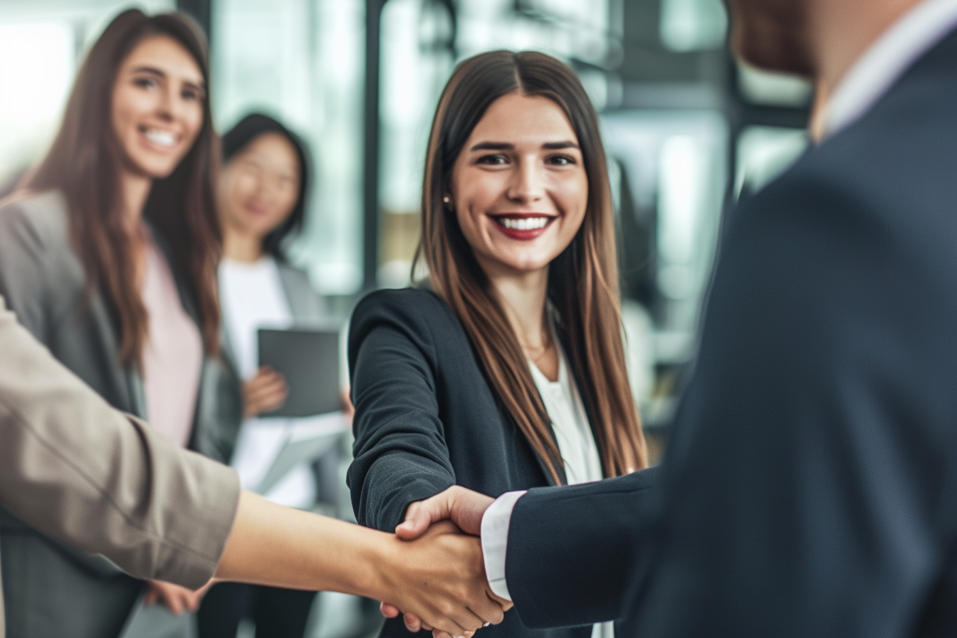 Handshake with Business People