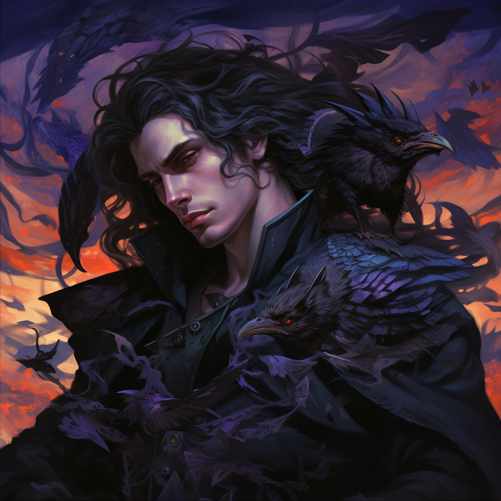 Stunning Dragon Man with Long Hair and Colorful Aesthetic