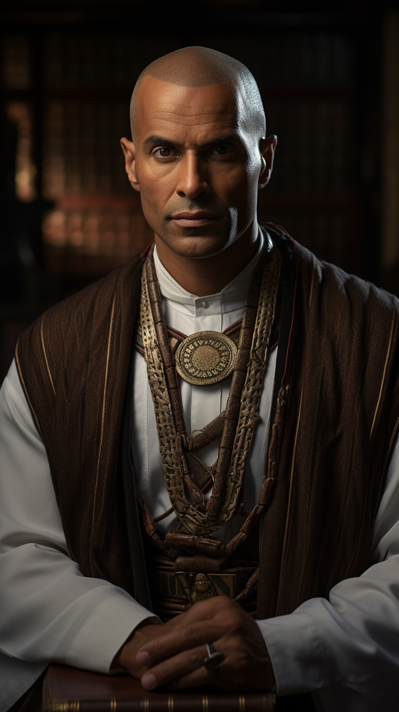 Handsome Imhotep, ancient Egyptian descendant