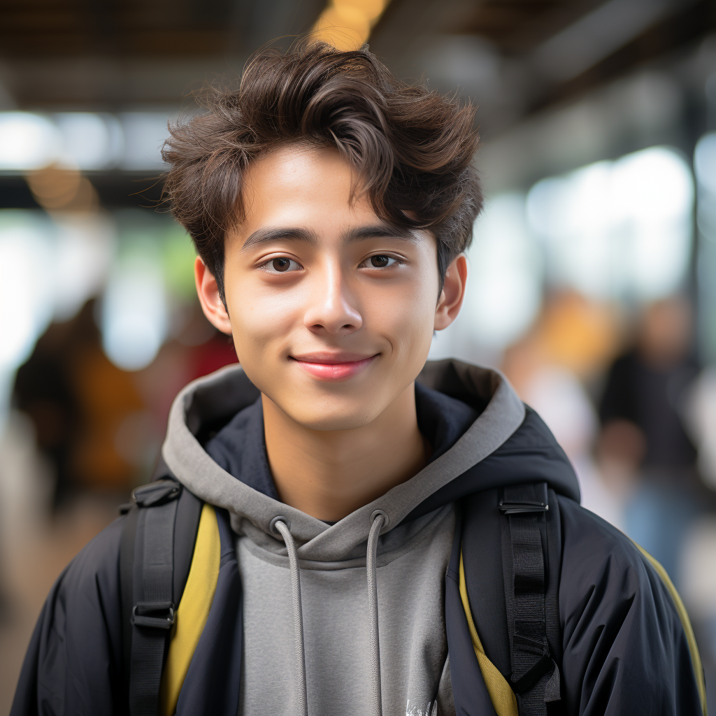 Handsome Korean boy in Seoul