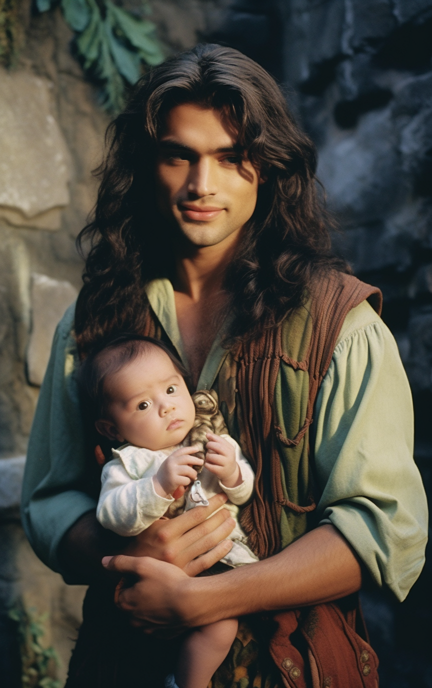 Disney's Prince Eric with his adorable baby