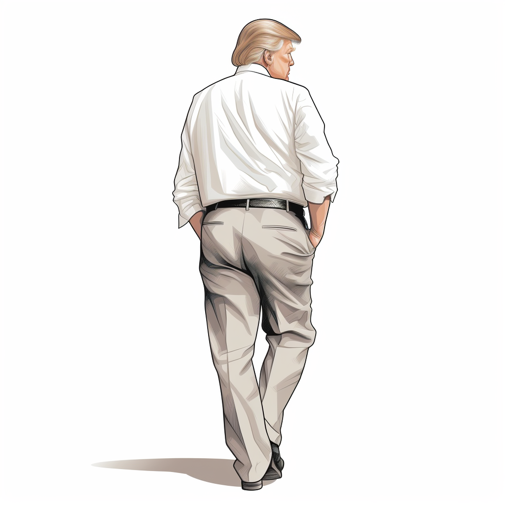 Young Donald Trump Vector Illustration