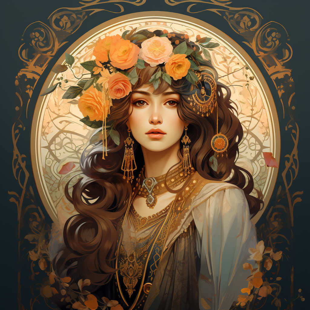 Hania Rani in Alphonse Mucha Style