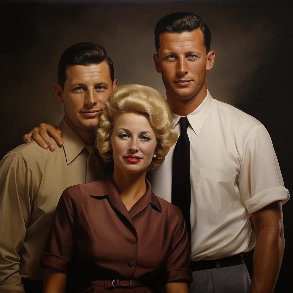 Portrait of Hank, Peggy, and Bobby Hill