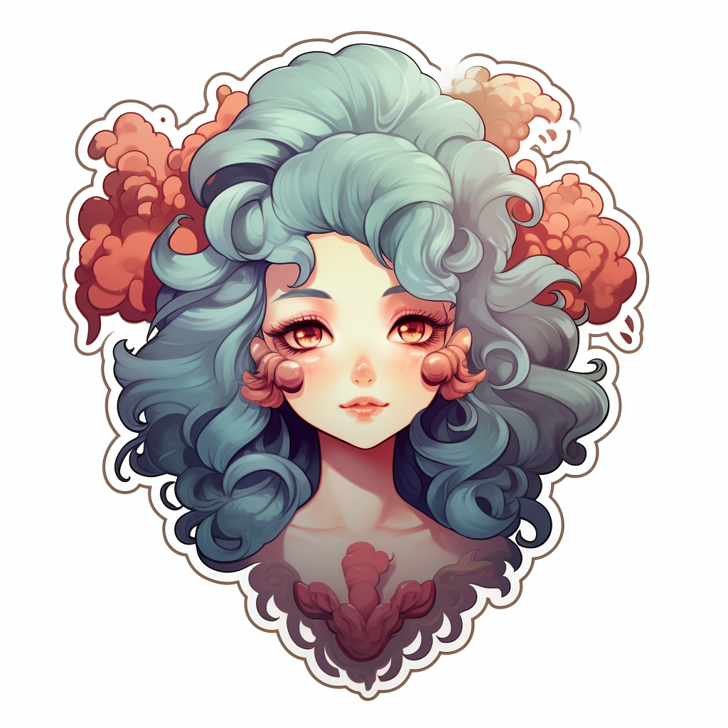 Handsome anima character illustration sticker