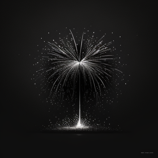 Minimalistic fireworks for birthday celebration