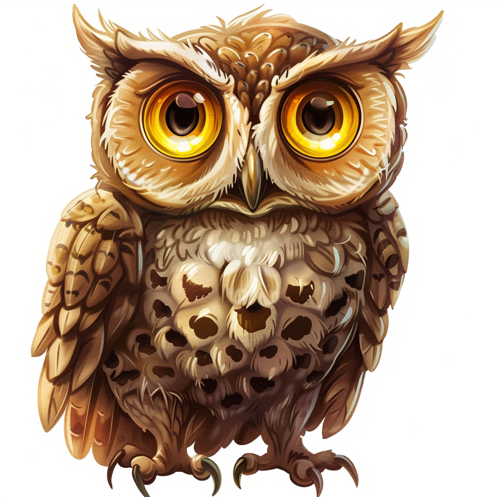 Cute Happy Owl Illustration