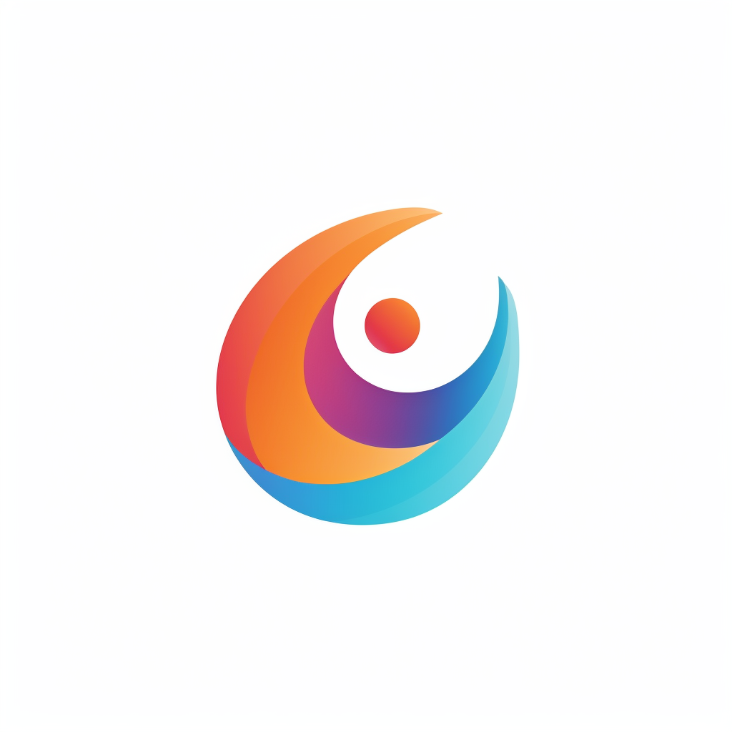 Colorful logo with white background and happy colors.