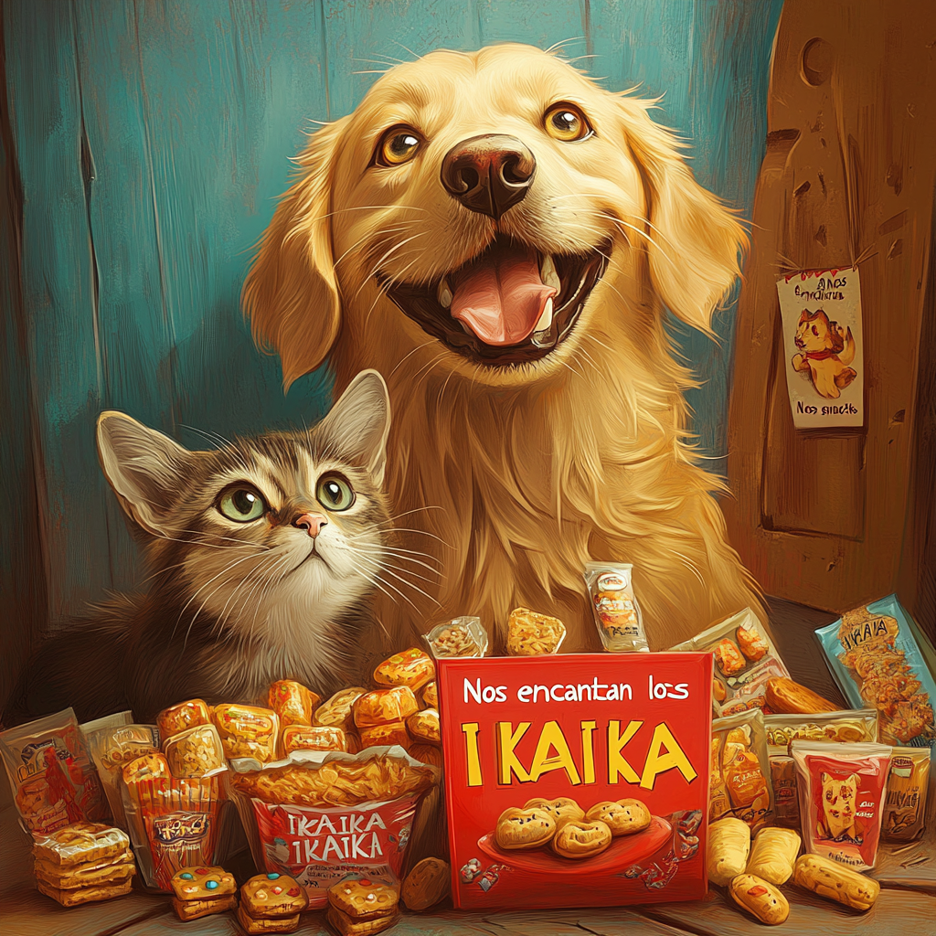 Dog Cat Snacks Sign Happy