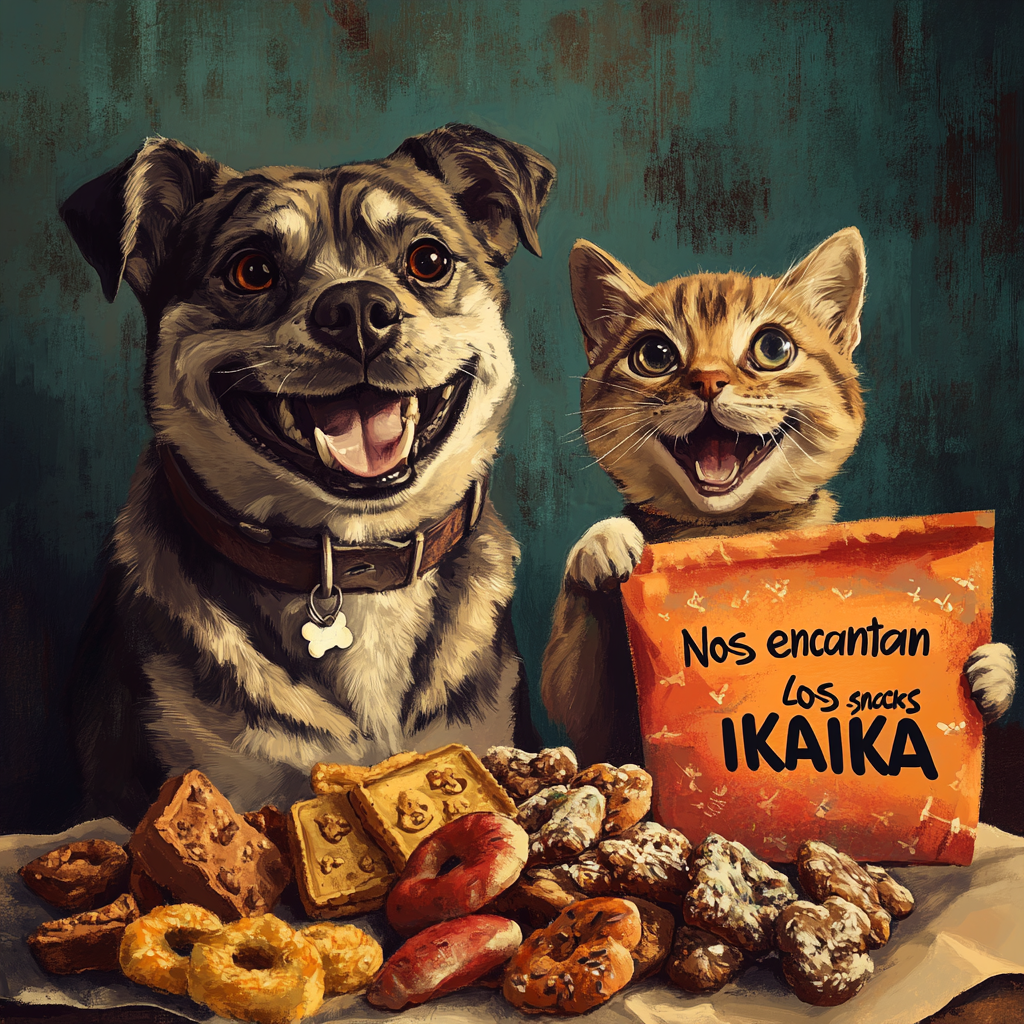 happy dog cat snacks sign