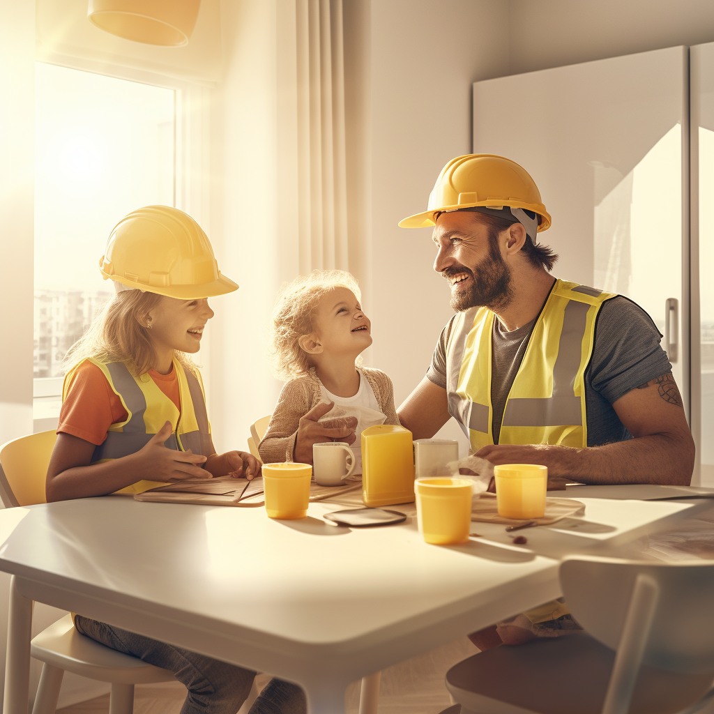 Happy family enjoying a meal together