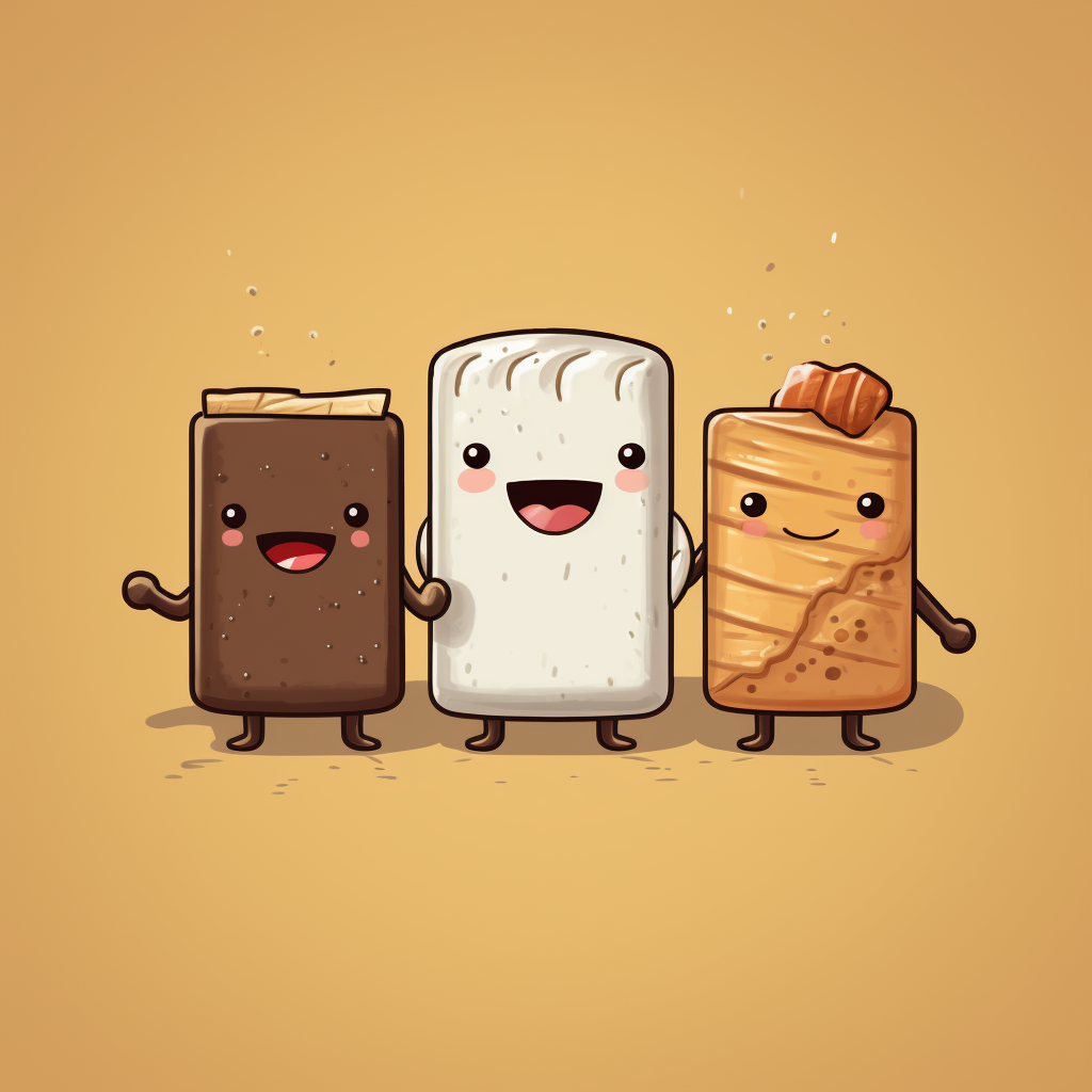 Happy Illustration with Three Characters