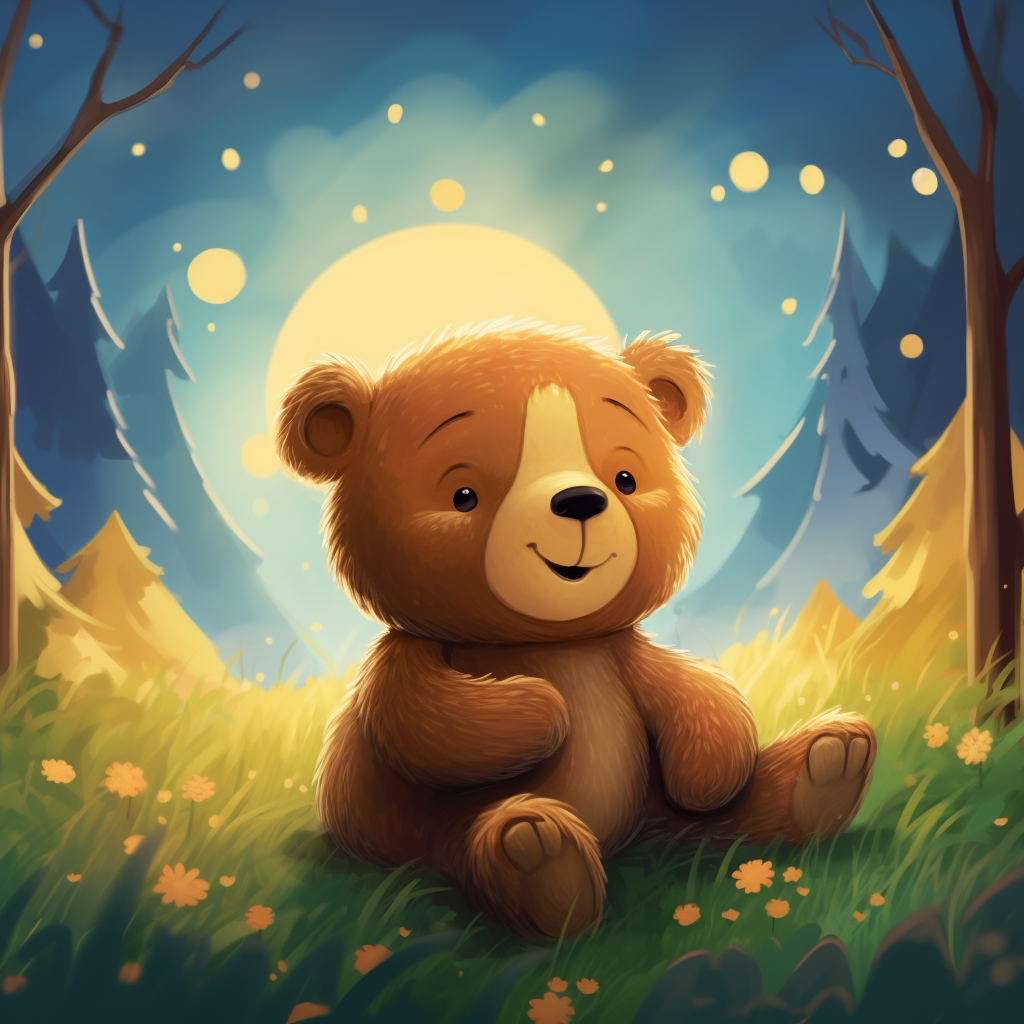 Happy Jovial Fluffy Cartoon Bear