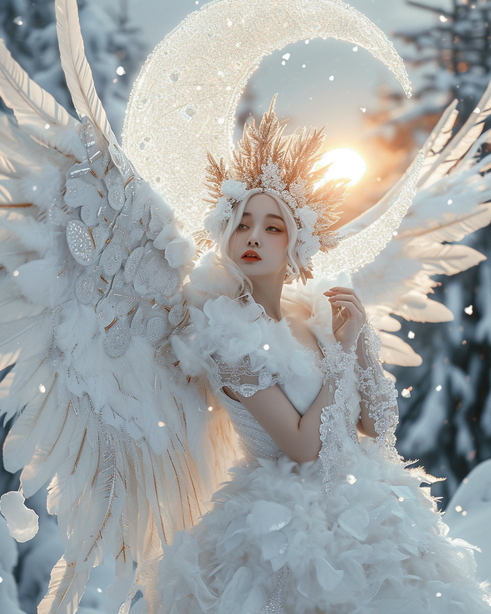 Happy Kawaii Snow Princess - Whimsical Fantasy Fashion Photo