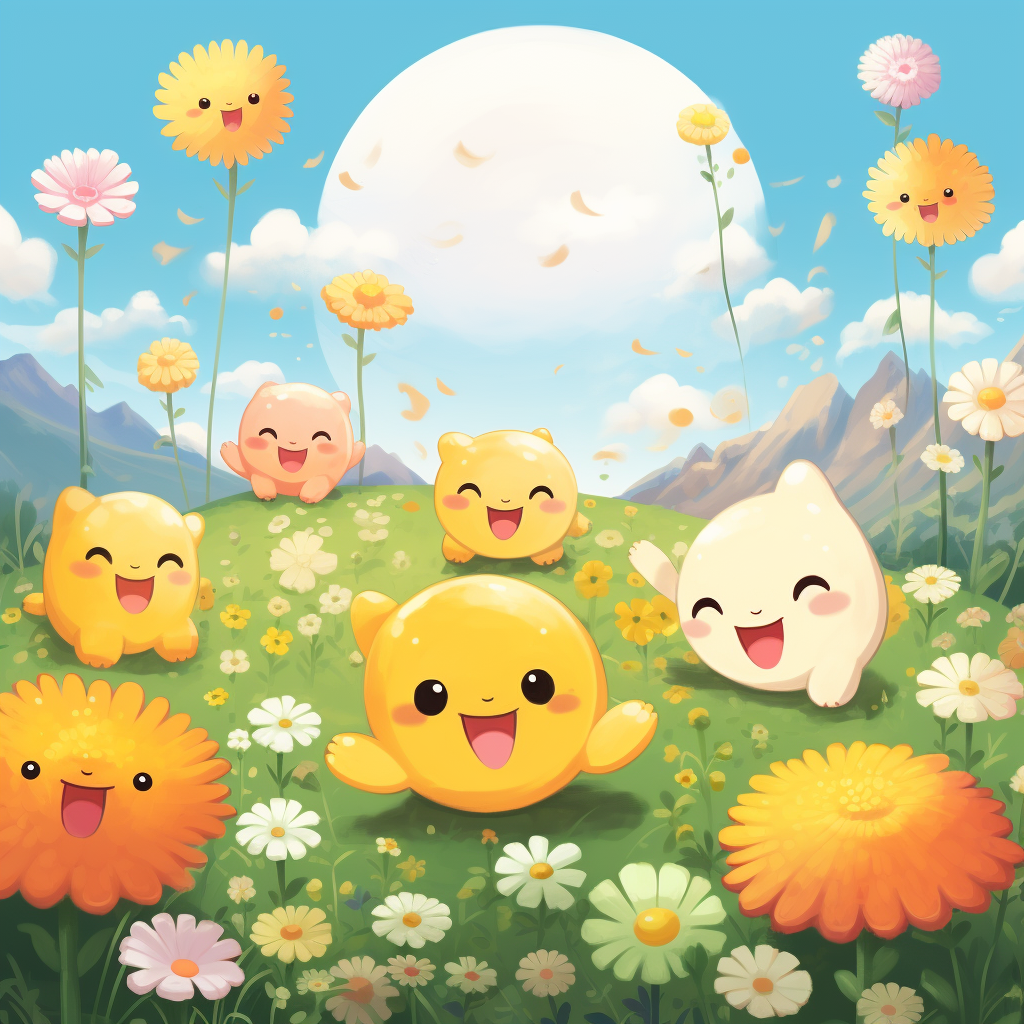 Cute and Happy Kawaii Summer Scenes