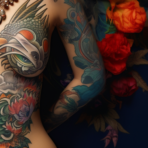 Alluring Korean Idol with Intricate Tattoos