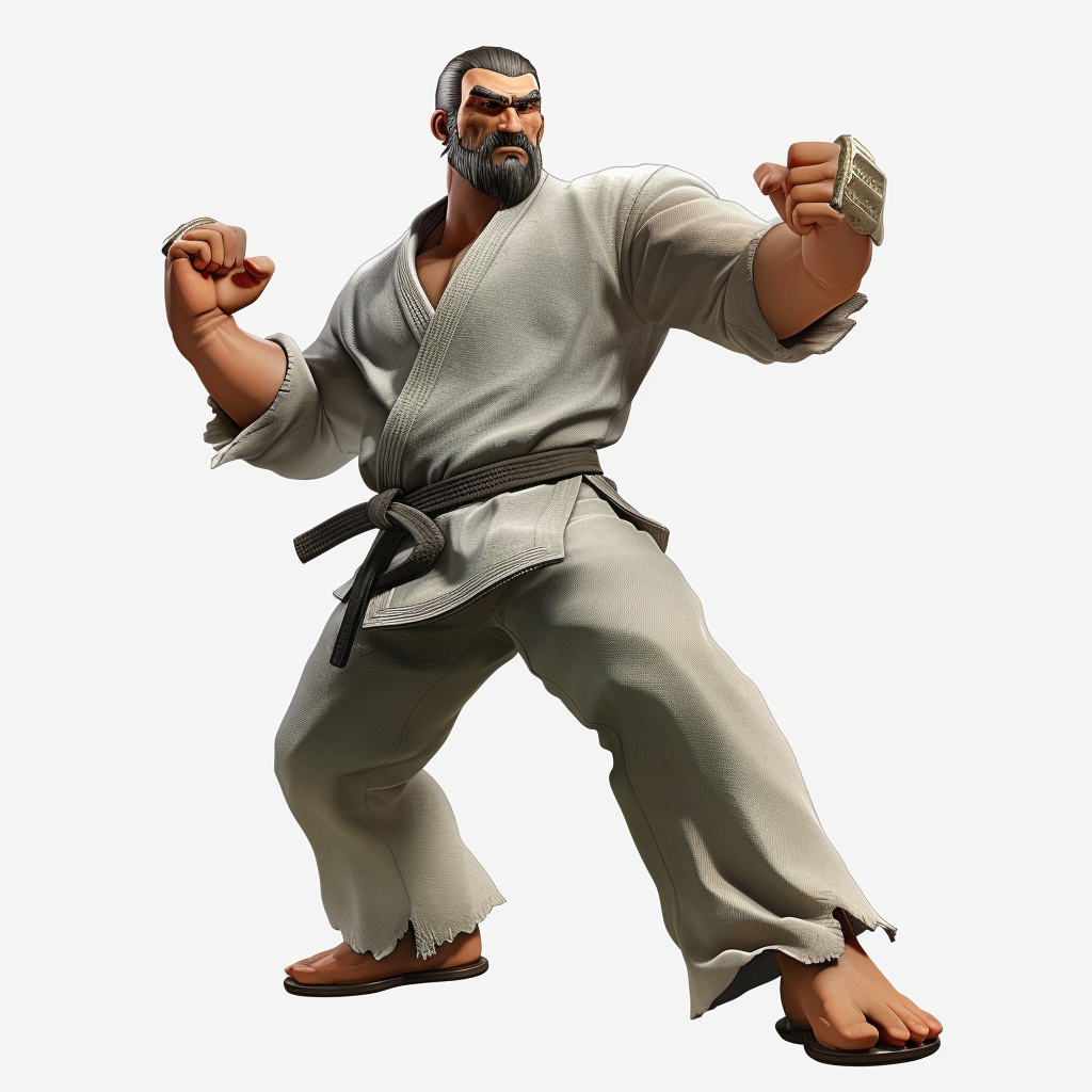 Happy meme Street Fighter character