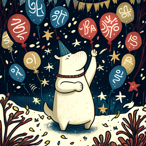 Moomin Happy New Year art