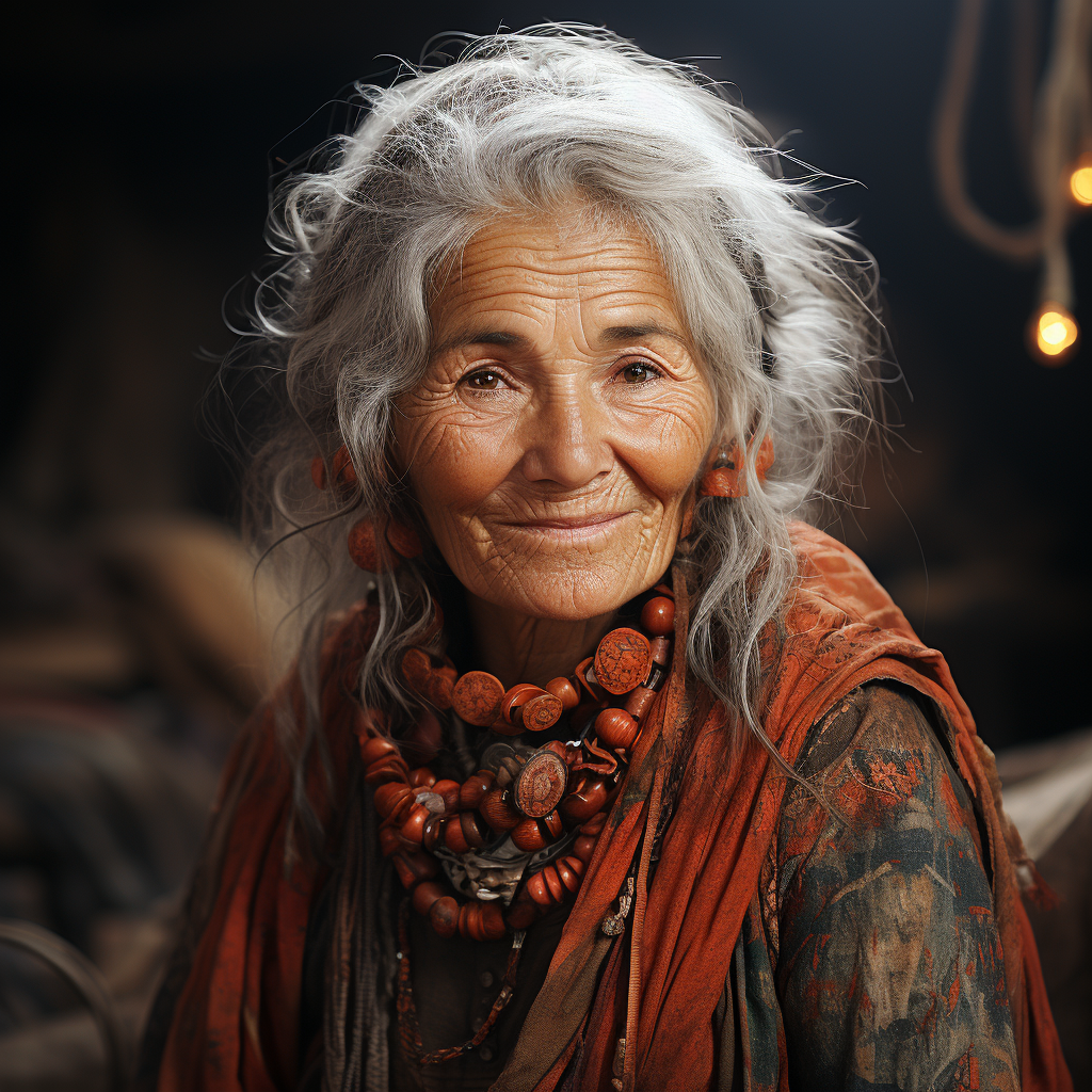 Happy elderly Turkish farmer in farm