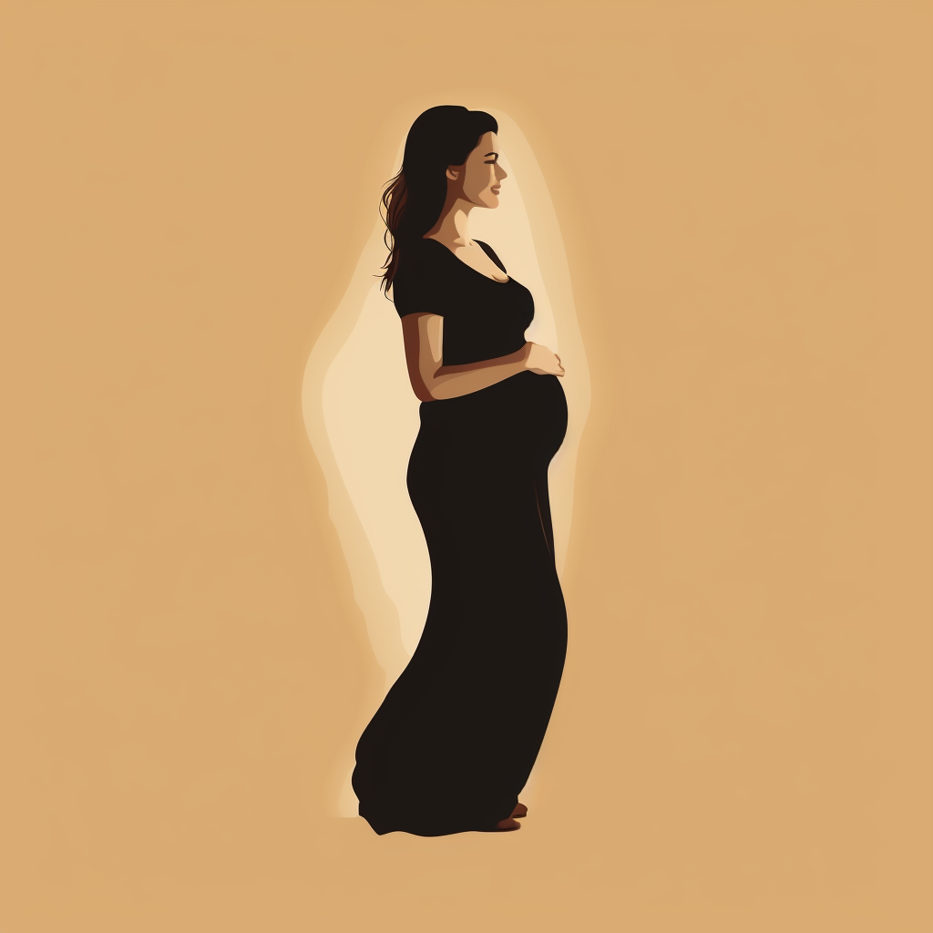 Playful pregnant woman illustration in flat design