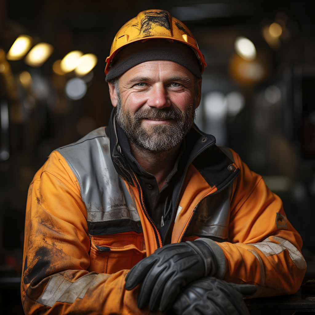 Worker Wearing Gloves