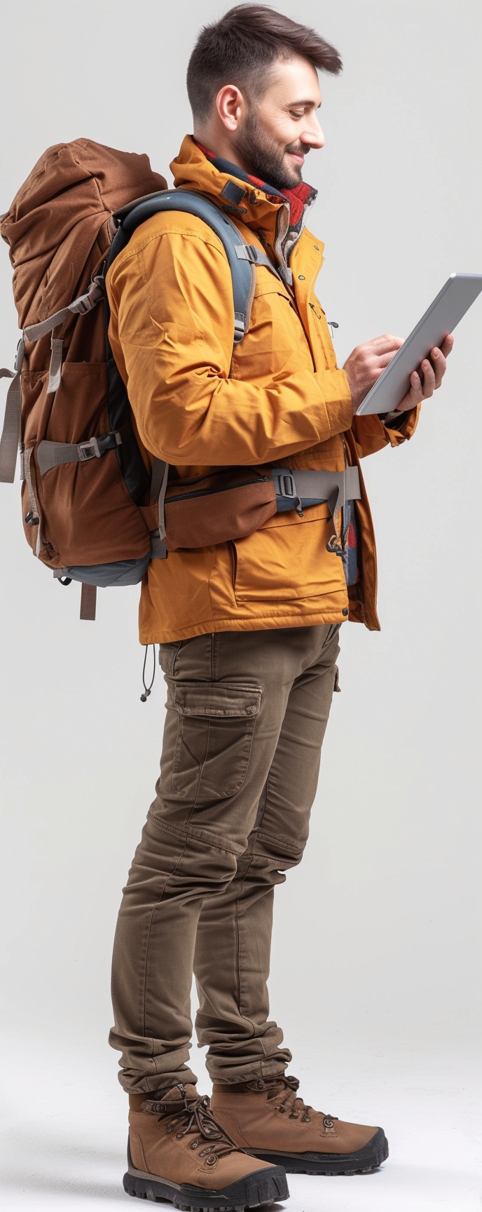 Happy young man with tablet