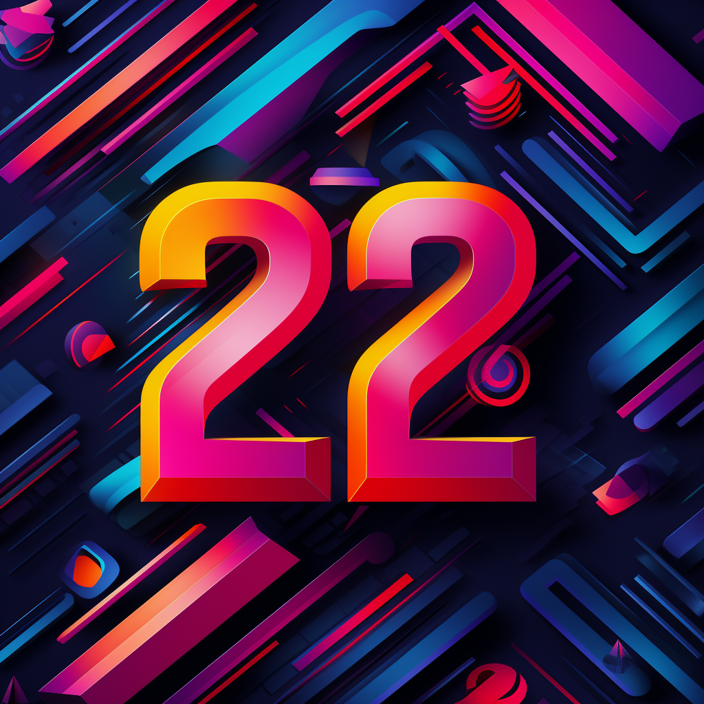 HAPPY 2024  Neon Poster Illustration