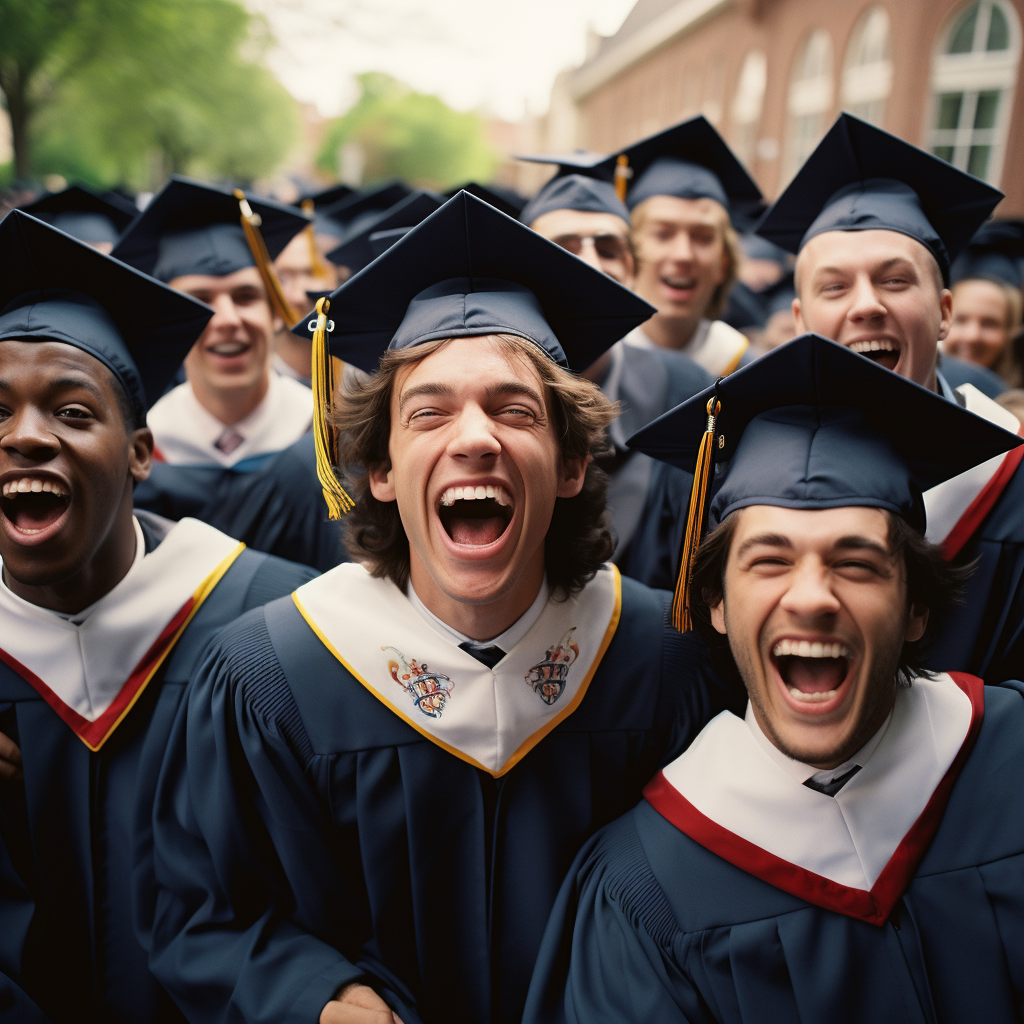 Group of Happy College Graduates