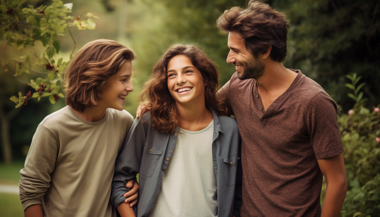 Happy family smiling portrait