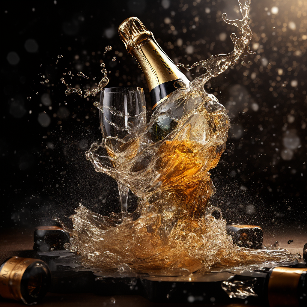 Happy New Year 2024 champagne image