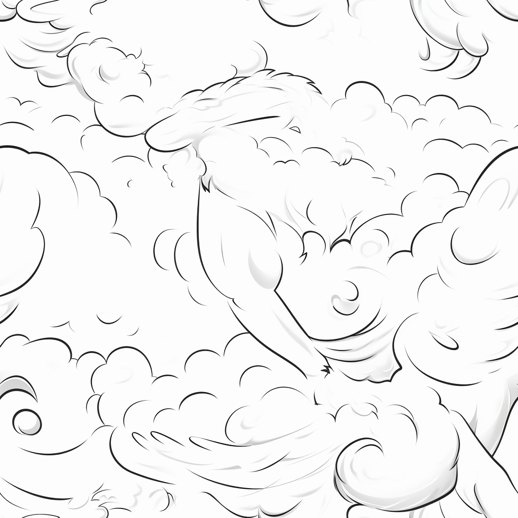 Happy pig flying with wings coloring page